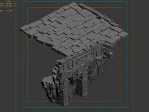 zhentian palace-stone pile 02 3D Model