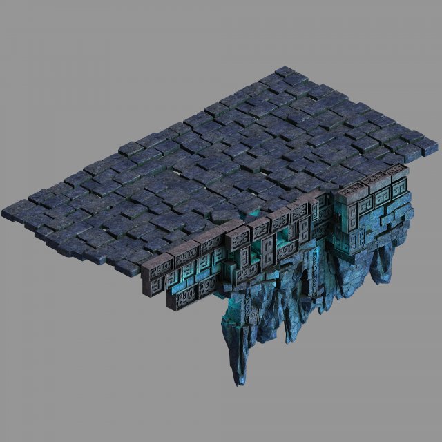 zhentian palace-stone pile-platform 03 3D Модель .c4d .max .obj .3ds .fbx .stl .blend