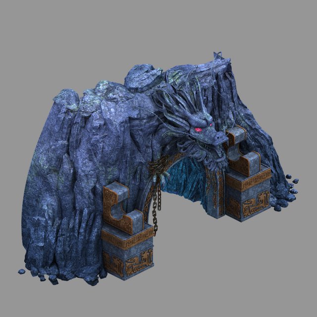 zhentian palace-shimen 3D Модель .c4d .max .obj .3ds .fbx .stl .blend 