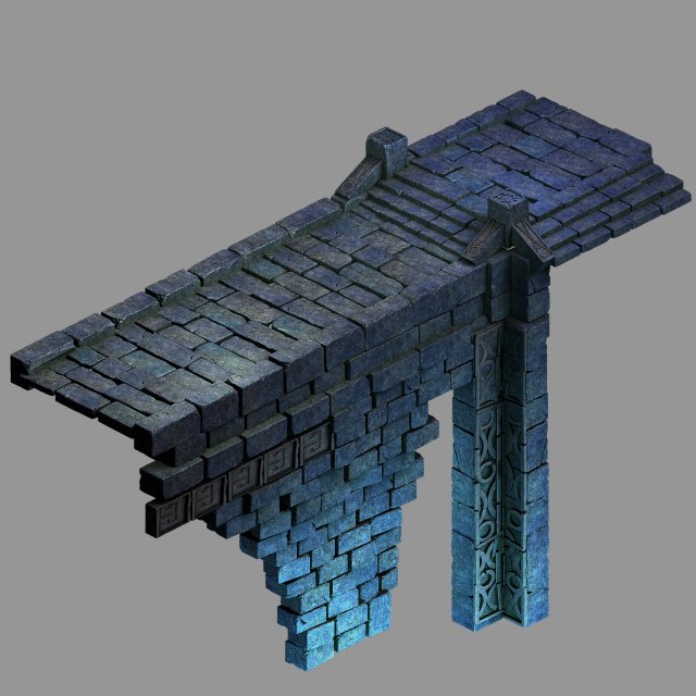 zhentian palace-stone bridge 3D Model .c4d .max .obj .3ds .fbx .stl .blend 