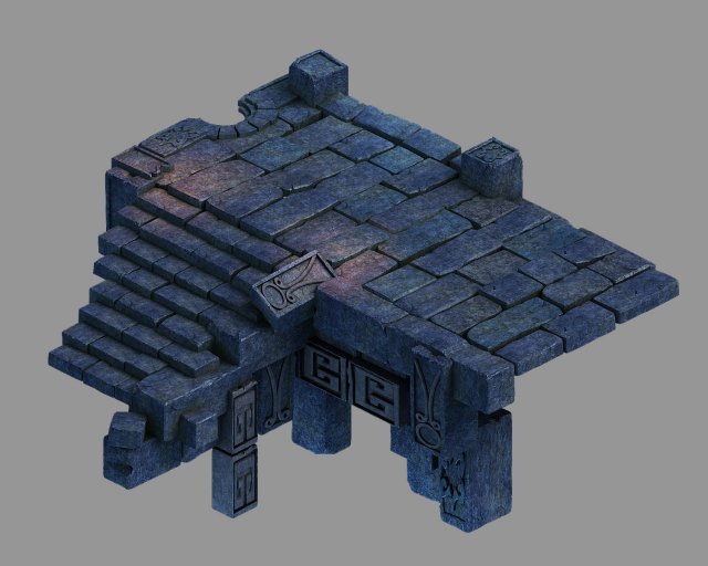 zhentian palace-stone ladder Model 3D .c4d .max .obj .3ds .fbx .stl .blend 
