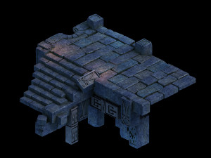 zhentian palace-stone ladder Model 3D