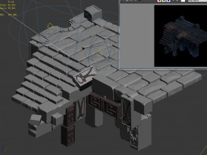 zhentian palace-stone ladder Model 3D