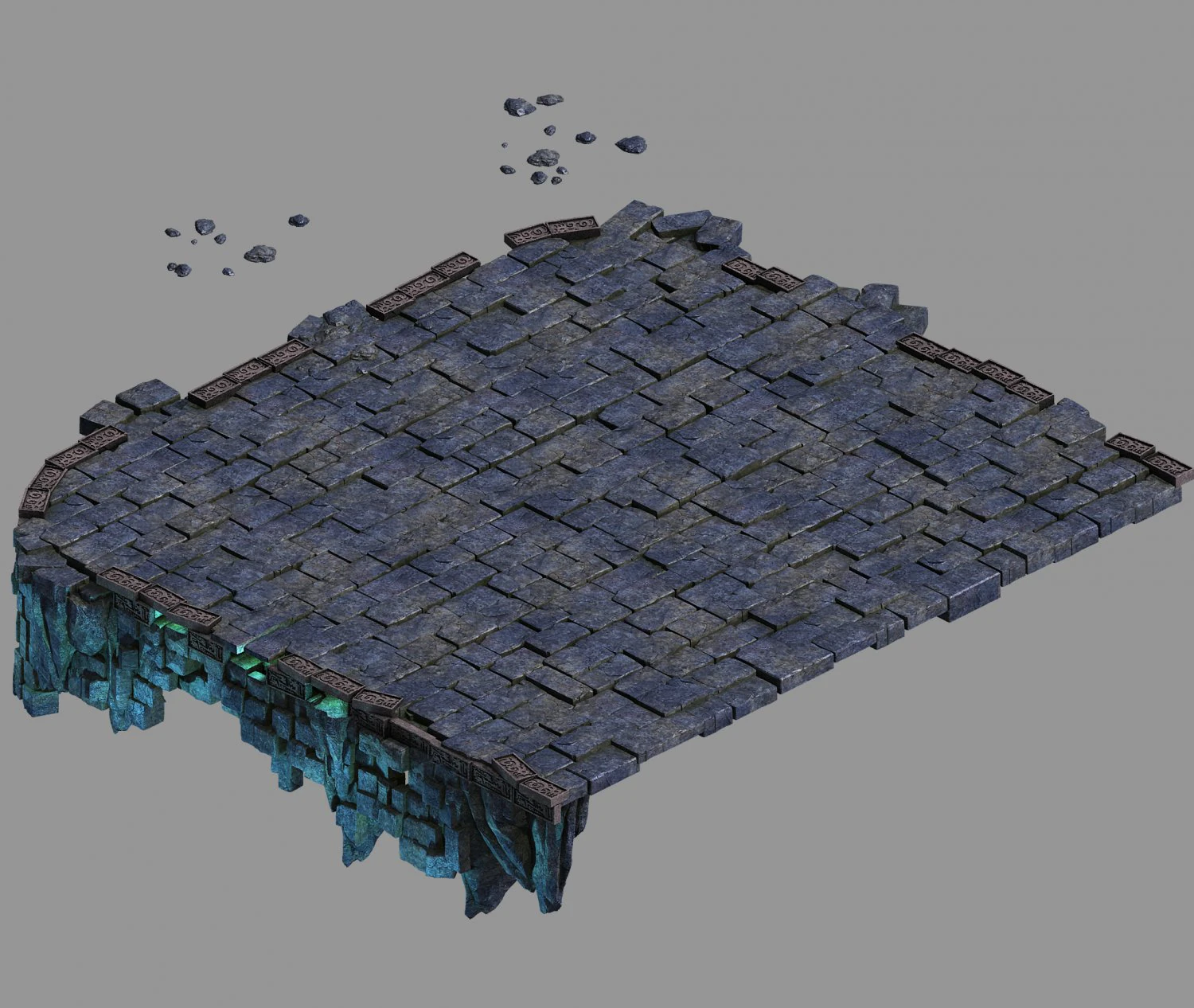 real palace-lower terrain 3D Model .c4d .max .obj .3ds .fbx .stl .blend 