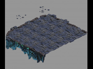 real palace-lower terrain Model 3D