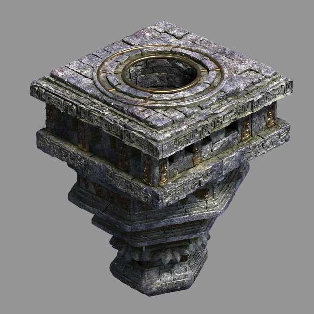 zhentian palace-disc platform 3Dモデル .c4d .max .obj .3ds .fbx .stl .blend 