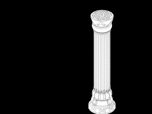 zhentian palace-pillar 1 3Dモデル
