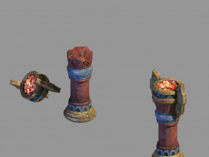 zhentian palace-pillars-small objects 3D Model
