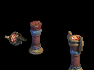 zhentian palace-pillars-small objects 3D Model