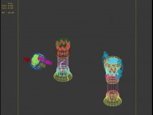 zhentian palace-pillars-small objects 3D Model