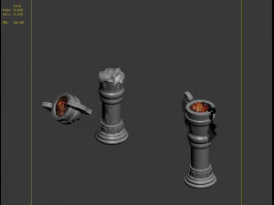 zhentian palace-pillars-small objects 3D Model