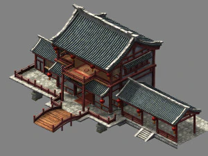 gobierno-jiangzhou-yamen 01 Modelo 3D