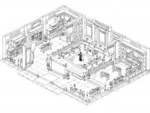 government-prince edward-guozijian-indoor Modèle 3D