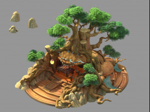 plant house-tree house Modelo 3D