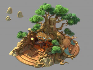 plant house-tree house 3D Model