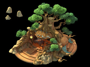 plant house-tree house 3Dモデル