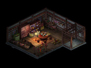 ancient chinese children toy store 3D Model