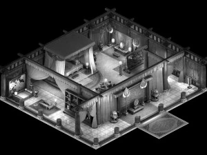 ancient china-interior 147 3D Model