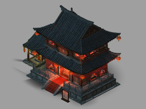 china-restaurant-brothel-chun man lou 3D Модель