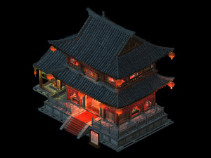china-restaurant-brothel-chun man lou Modèle 3D