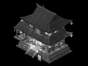 china-restaurant-brothel-chun man lou Modèle 3D