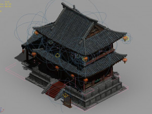 china-restaurant-brothel-chun man lou Modèle 3D