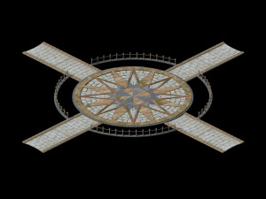 main city-outside the main hall-square 3D Model