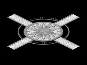 main city-outside the main hall-square 3D Model
