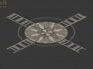 main city-outside the main hall-square Model 3D