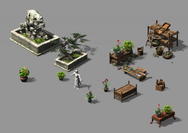 zhuoyufang-gardener tools 3D-Modell .c4d .max .obj .3ds .fbx .stl .blend 