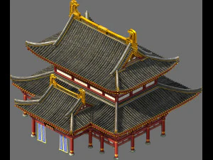 religione-taoismo-edificio principale 11 Modello 3D