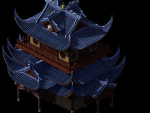 religion-taoism-main building 12 3D मॉडल