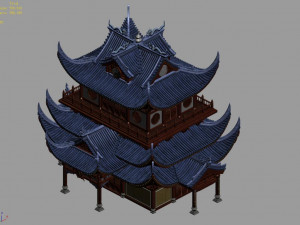religion-taoism-main building 12 3D मॉडल