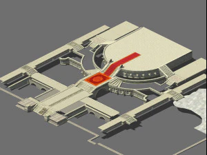 धर्म-ताओवाद-मुख्य भवन 12 3D मॉडल