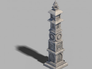 religion-buddhism-dahonglu temple 01 3D Model