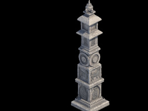 religion-buddhism-dahonglu temple 01 3D मॉडल
