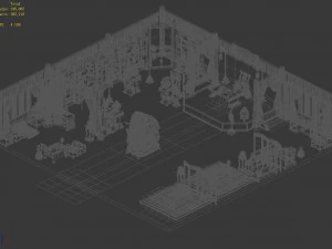religion-buddhism-dahonglu temple-indoor 3D Model