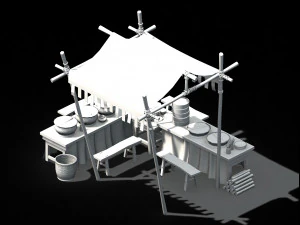 song dynasty-props-bun stall 3D Model