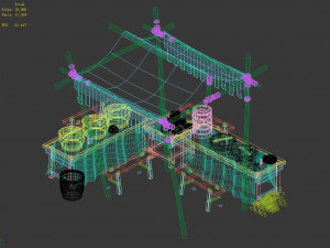 song dynasty-props-bun stall Model 3D