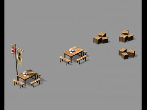 song dynasty-props-cargo station 3D Model