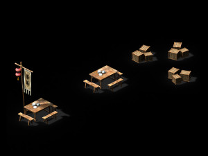 song dynasty-props-cargo station Modèle 3D