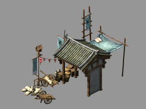 song dynasty-props-rice vendor 3D Model