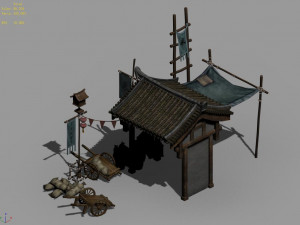 song dynasty-props-rice vendor Modèle 3D