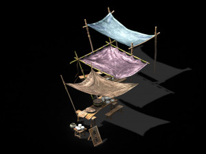 song dynasty-props-noodle stall 3Dモデル