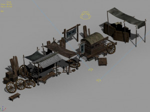 song dynasty-props-maintenance car Modelo 3D