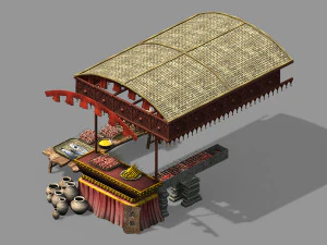 song dynasty-props-mutton skewers 3D Model