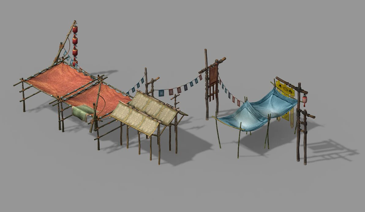 song dynasty-props-tent 3D Model .c4d .max .obj .3ds .fbx .stl .blend