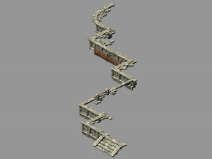song dynasty-terrain-stairs Modelo 3D