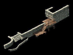 song dynasty-terrain-stairs 03 3D Model