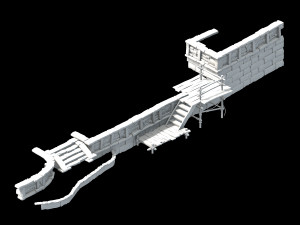 song dynasty-terrain-stairs 03 3D Model